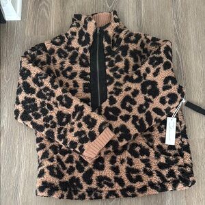 Leopard Print Fleece Jacket